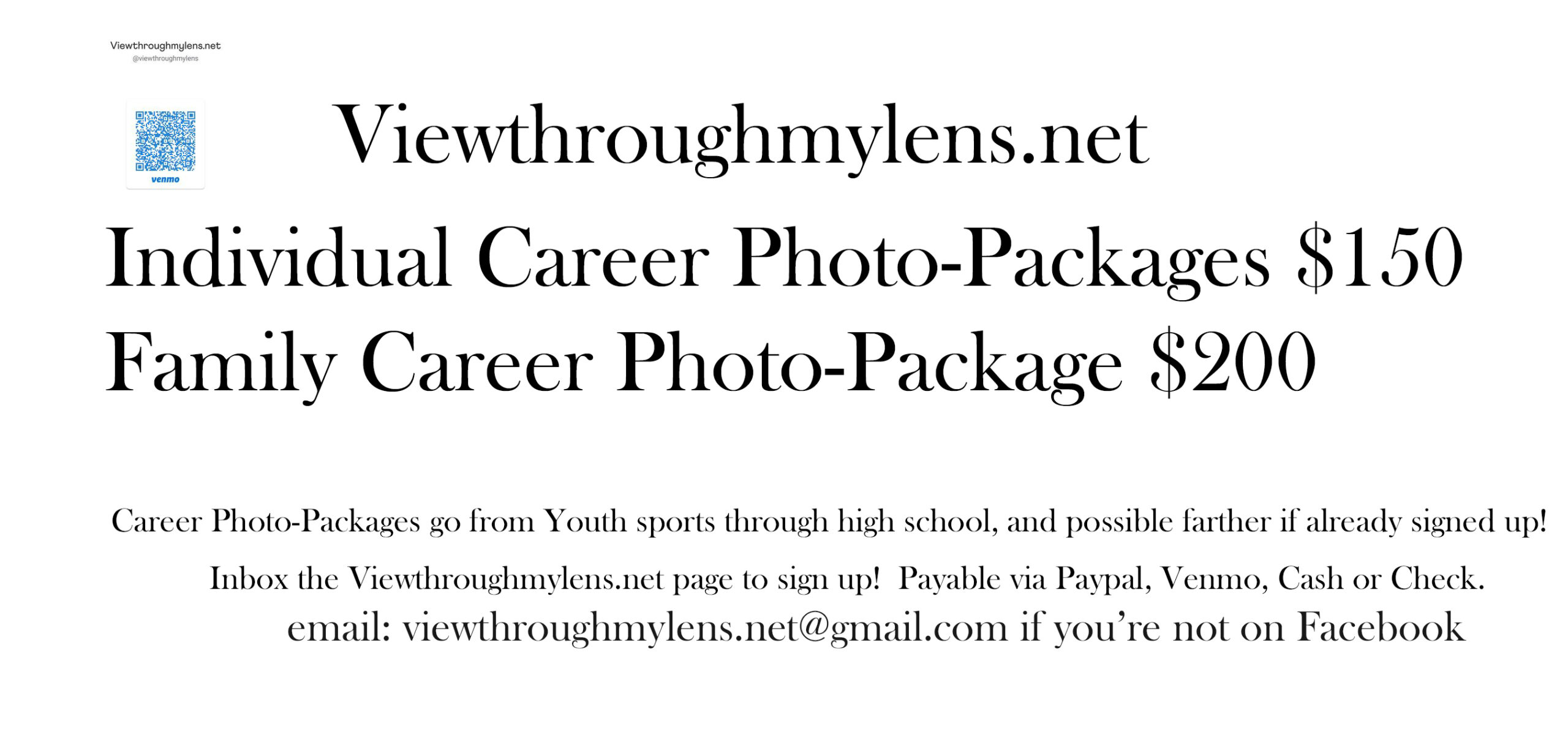 Buy career-packages from Viewthroughmylens.net!
